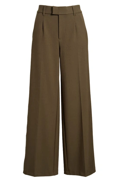 Wit & Wisdom 'ab'solution Skyrise Wide Leg Pants In Duffel Green