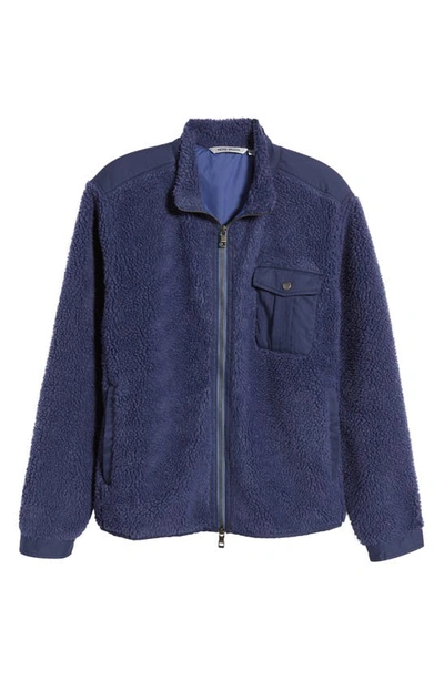 Shop Peter Millar Autumn High Pile Fleece Jacket In Star Dust