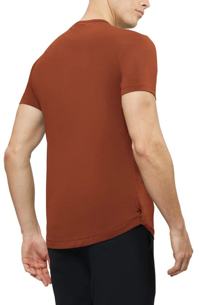 Shop Cuts Trim Fit Short Sleeve Henley In Tuscan