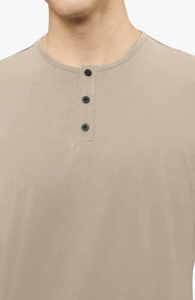 Shop Cuts Trim Fit Short Sleeve Henley In Stone