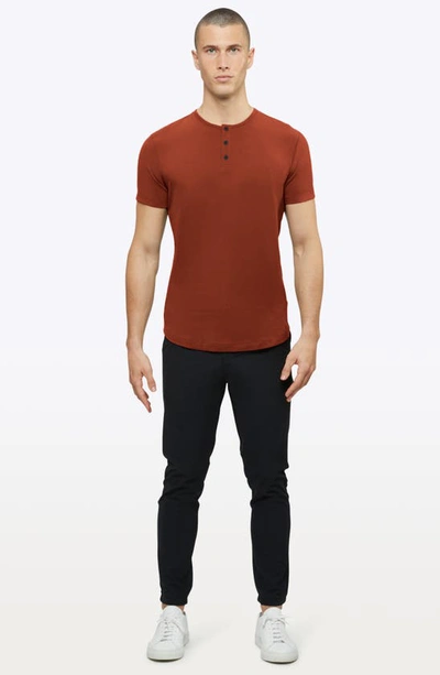Shop Cuts Trim Fit Short Sleeve Henley In Tuscan
