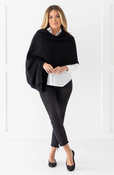 Shop Zestt Organics The Cashmere Travel Scarf In Black