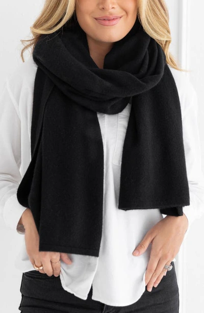 Shop Zestt Organics The Cashmere Travel Scarf In Black