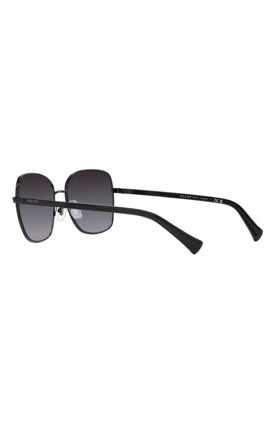Shop Ralph 58mm Gradient Rectangular Sunglasses In Shiny Black
