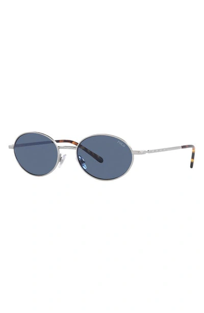 Shop Polo Ralph Lauren 53mm Oval Sunglasses In Blue
