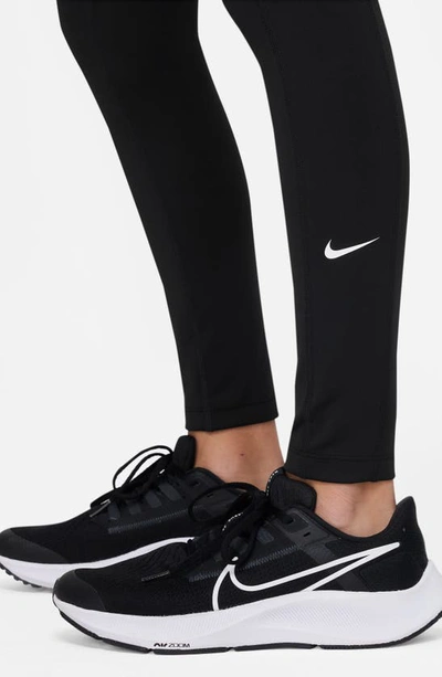 Shop Nike Kids' Dri-fit Pocket Leggings In Black/ White