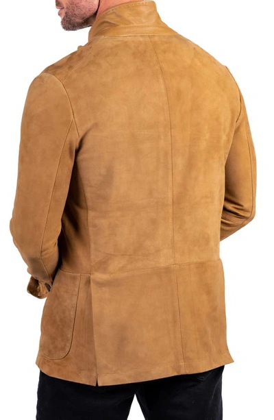 Shop Comstock & Co. Confidant Suede Jacket In Fawn