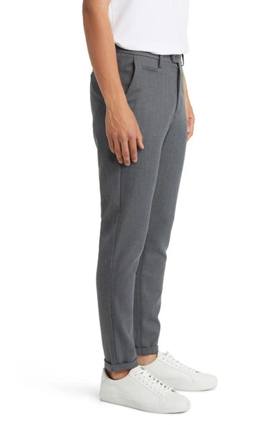 Shop Les Deux Como Regular Fit Herringbone Suit Pants In Light Grey Mlange/ Charcoal