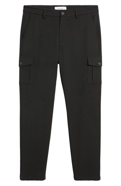 Shop Les Deux Como Regular Fit Cargo Suit Pants In Black