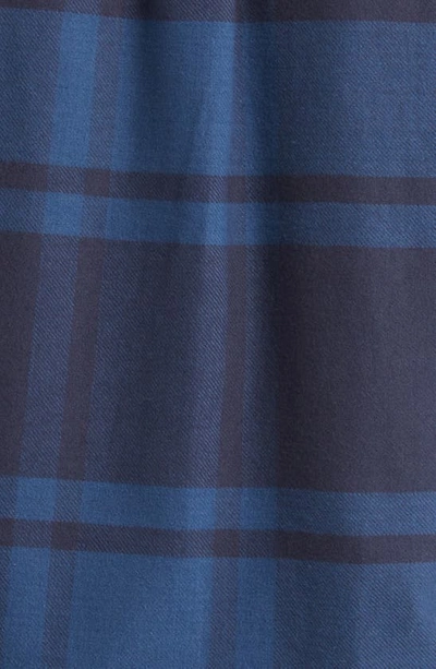 Shop Les Deux Jeremy Flannel Button-up Shirt In Dark Navy/ Midnight Blue