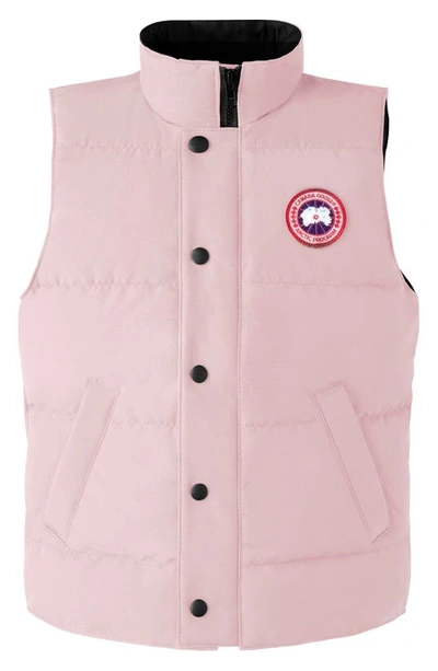 Shop Canada Goose Kids' Vanier Down Vest In Pink Lemonade