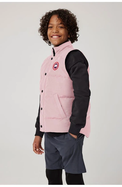 Shop Canada Goose Kids' Vanier Down Vest In Pink Lemonade