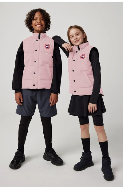 Shop Canada Goose Kids' Vanier Down Vest In Pink Lemonade
