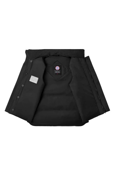 Canada Goose Black - Noir Vanier Padded Woven-blend-down Gilet 10-16 Years In Black - Noir