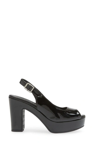 Cordani Tyler Peep Toe Slingback Pump In Vernice Nero