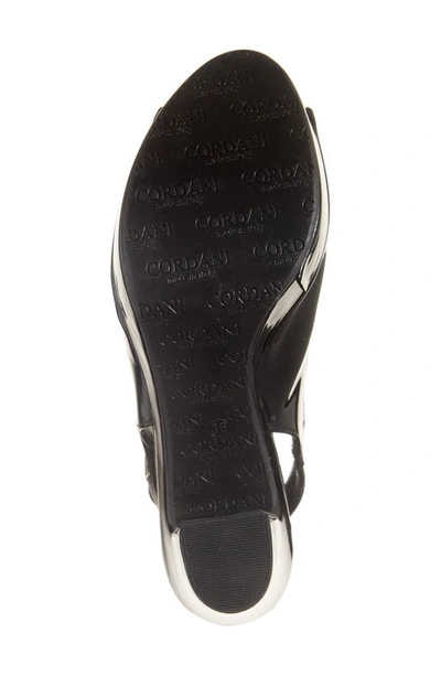 Cordani Tyler Peep Toe Slingback Pump In Vernice Nero