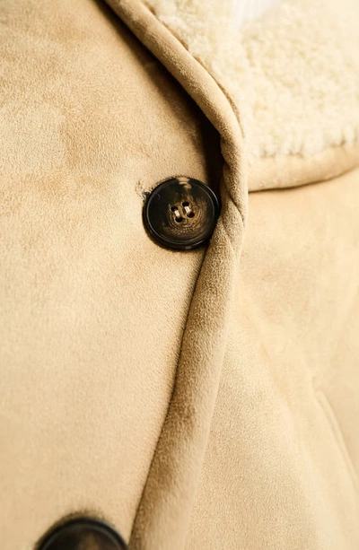 Asos Design Shawl Collar Aviator Jacket In Brown In Brown