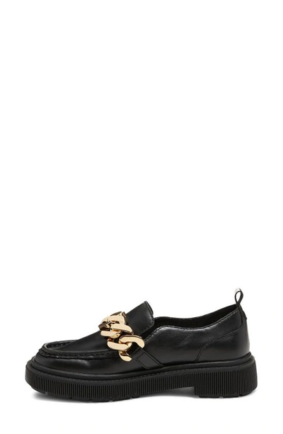 Kelsi Dagger Brooklyn Pulse Chain Platform Loafer In Black