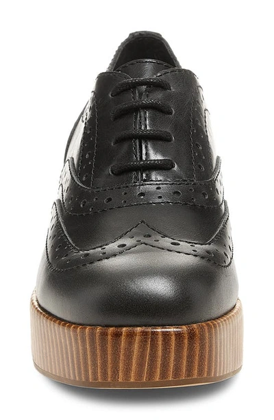 Kelsi Dagger Brooklyn Crest Platform Wingtip Oxford In Black