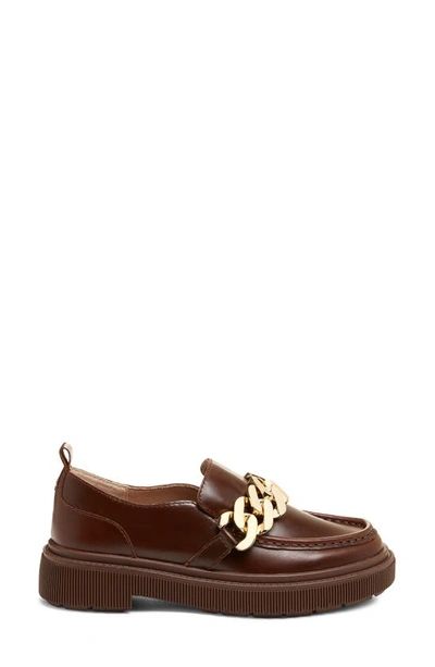 Kelsi Dagger Brooklyn Pulse Chain Platform Loafer In Choco