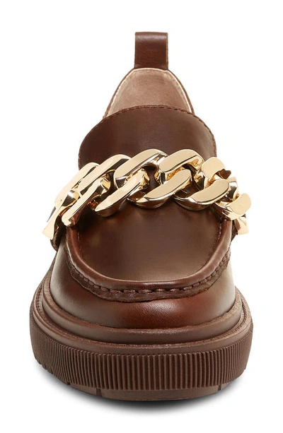 Kelsi Dagger Brooklyn Pulse Chain Platform Loafer In Choco