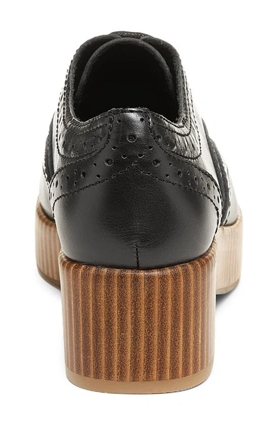 Kelsi Dagger Brooklyn Crest Platform Wingtip Oxford In Black