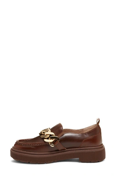 Kelsi Dagger Brooklyn Pulse Chain Platform Loafer In Choco