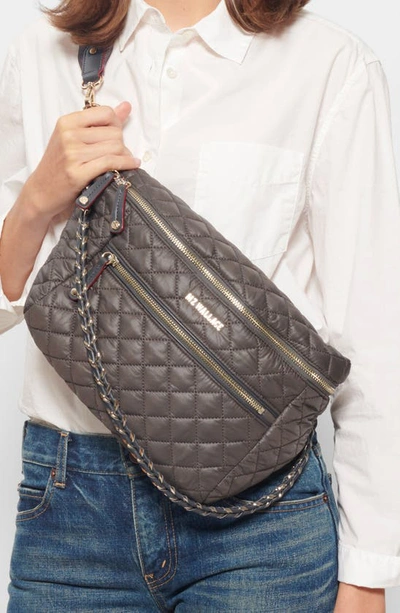 Shop Mz Wallace Crossbody Belt Bag In Medium Grey