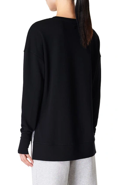 Sweaty Betty After Class Organic Cotton Sweatshirt In Black
