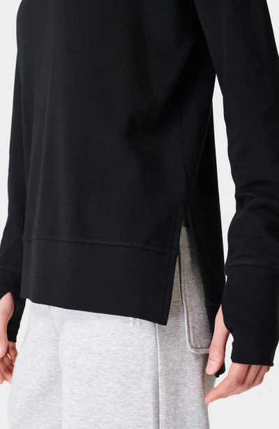 Sweaty Betty After Class Organic Cotton Sweatshirt In Black