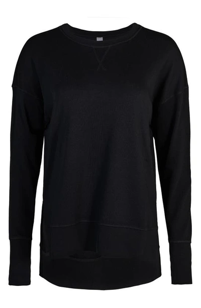 Sweaty Betty After Class Organic Cotton Sweatshirt In Black