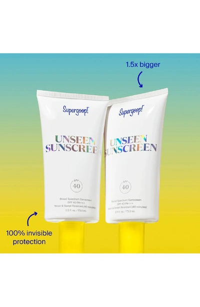 Shop Supergoop Unseen Sunscreen Broad Spectrum Spf 40 Pa+++, 2.5 oz