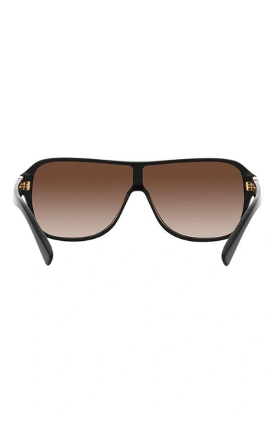 Shop Ralph Lauren Shield Sunglasses In Black