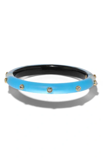 Shop Alexis Bittar Crystal Stud Lucite® Bangle In Neon Blue