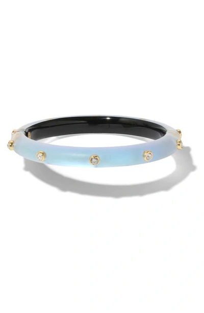 Shop Alexis Bittar Crystal Stud Lucite® Bangle In Neon Blue