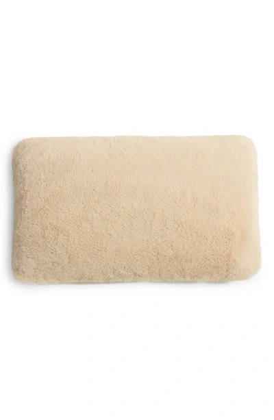 Shop Unhide Squish Fleece Lumbar Pillow In Beige Bear