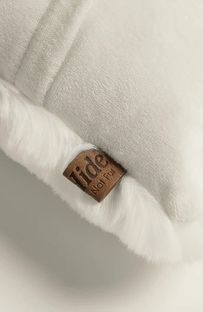 Shop Unhide Squish Fleece Lumbar Pillow In Snow White