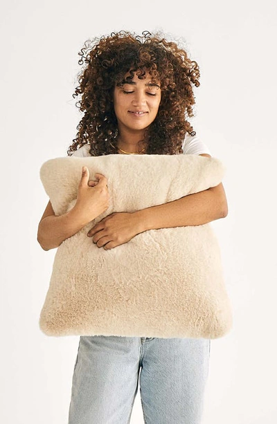 Unhide Squish Accent Pillow In Beige Bear