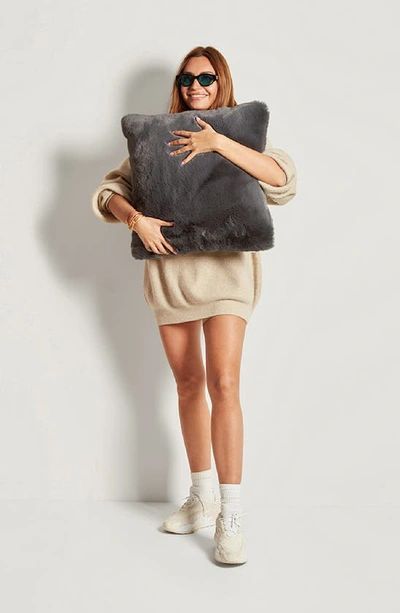 Unhide Squish Accent Pillow In Charcoal Charlie