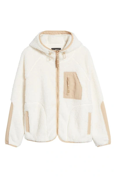 Ugg Ruthie Fleece Zip Jacket In Nimbus / Driftwood