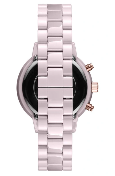 Shop Mvmt Nova Ceramic Chronograph Bracelet Watch, 38mm In Blush