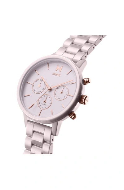 Shop Mvmt Nova Ceramic Chronograph Bracelet Watch, 38mm In Blush
