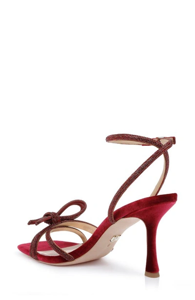 Shop Badgley Mischka Effie Ankle Strap Sandal In Ruby Red