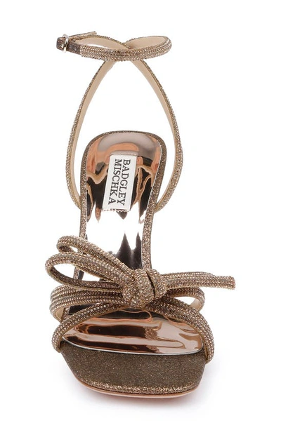 Shop Badgley Mischka Collection Effie Ankle Strap Sandal In Bronze