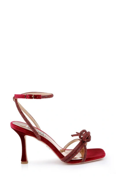Shop Badgley Mischka Effie Ankle Strap Sandal In Ruby Red