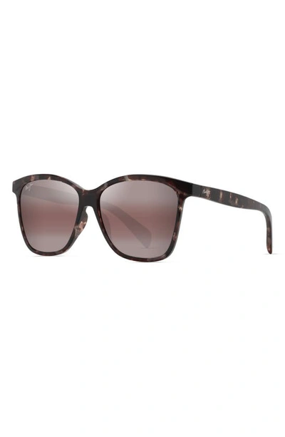Maui Jim Liquid Sunshine Mj R601-04 Butterfly Polarized Sunglasses In Red Tortoise