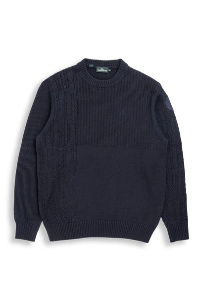 Shop Rodd & Gunn Gowanbridge Mixed Stitch Sweater In Midnight