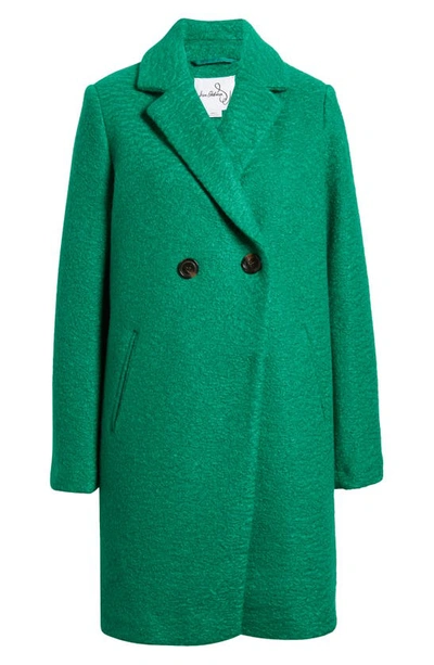 Shop Sam Edelman Bouclé Tweed Double Breasted Coat In Clover Green