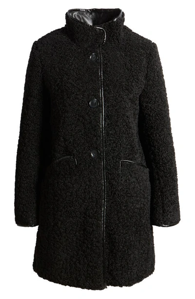 Shop Sam Edelman Faux Fur Teddy Coat In Black
