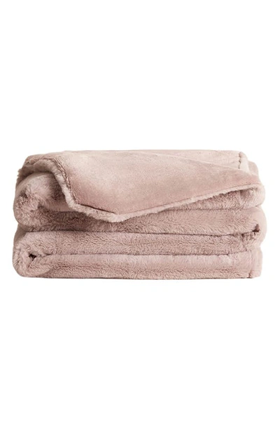 Shop Unhide L'il Marsh Fleece Pet Blanket In Rosy Baby